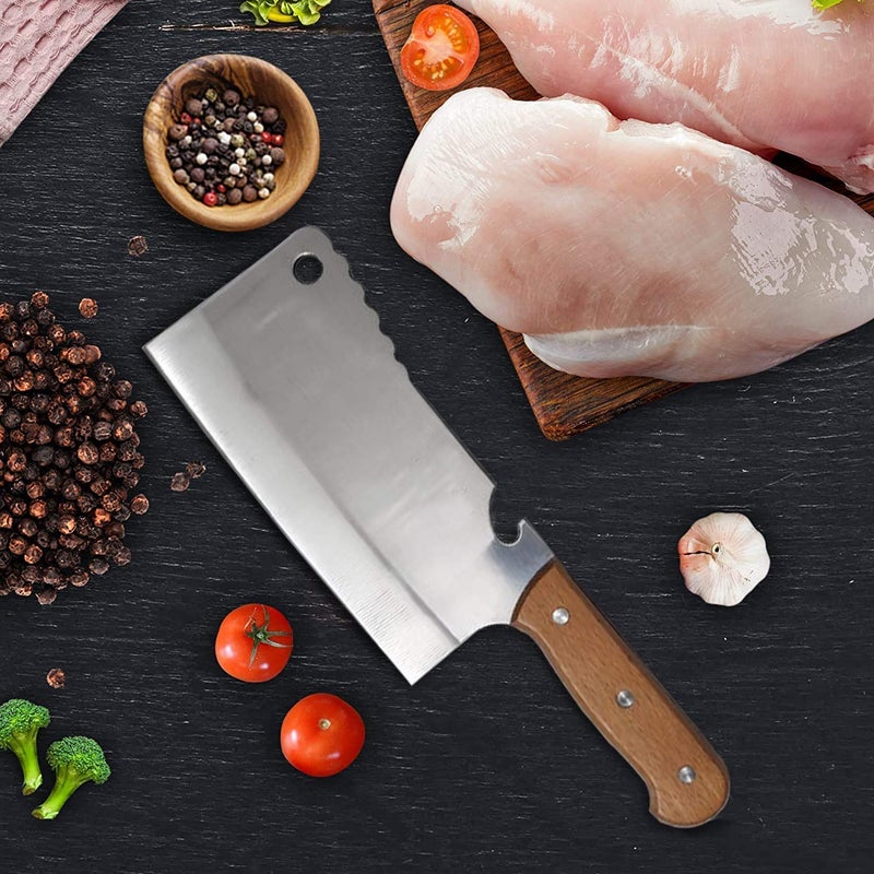 CEUTA Sharpener Knife Chapad Stainless Steel 95 inch Vegetable Meat Cleaver Chopping Knife Chef Butcher Multipurpose Use for Home Kitchen or Restaurant - Image 1