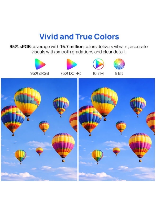 HAW F24IPX 24 Inch Gaming Monitor, FHD (1920×1080) Fast IPS Display, 100Hz Refresh Rate, 0.5ms MPRT, G-Sync & FreeSync Compatible, Built-In Speakers, Flat Screen, PC & Console Ready - Black - Image 3