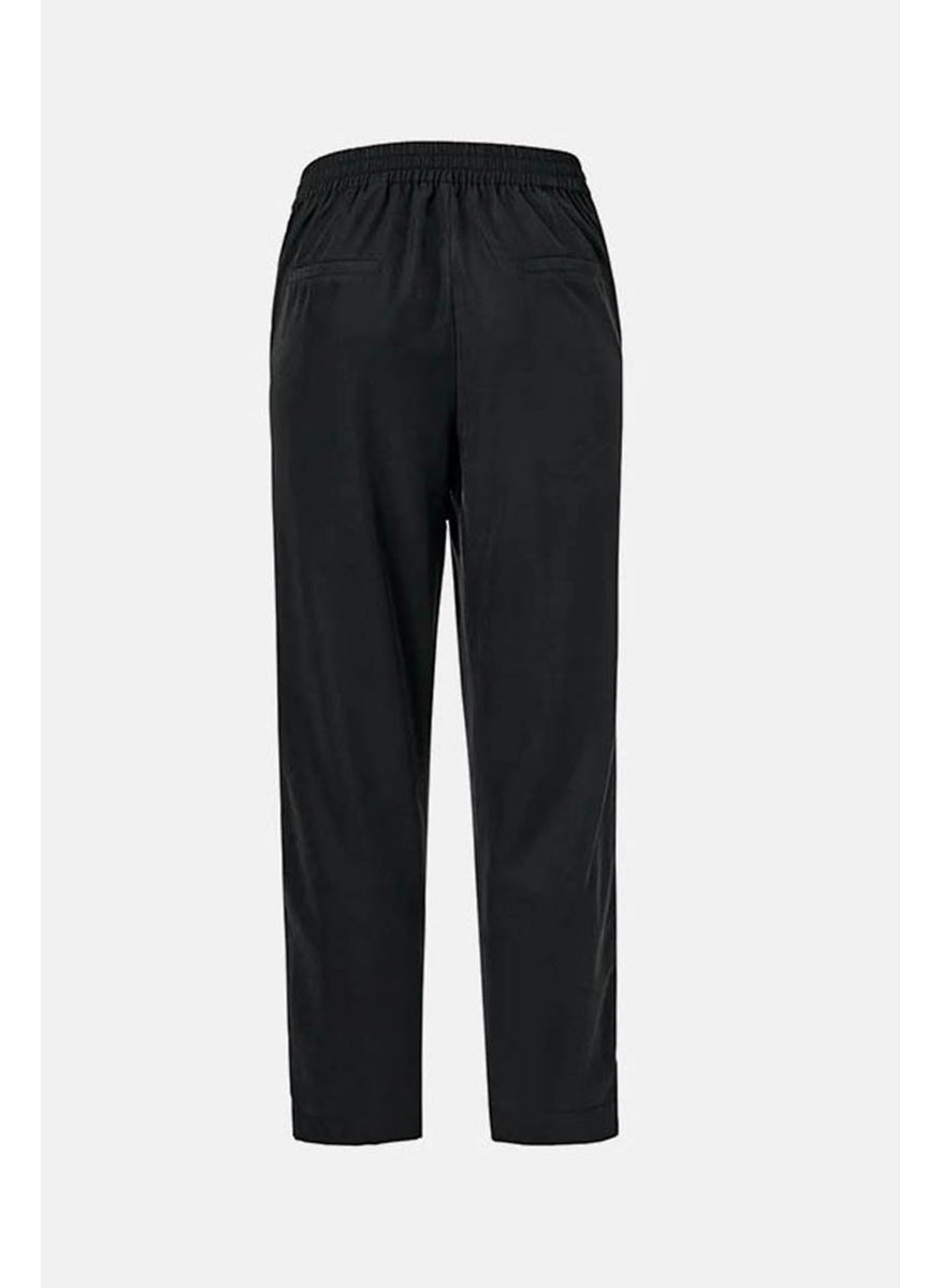 Tchibo Women Plain Woven Pants, Black  - Image 3
