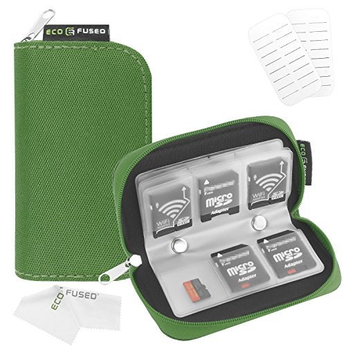 Eco-Fused Memory Card Case - Fits up to 22x SD, SDHC, Micro SD, Mini SD and 4X CF - Holder with 22 Slots - Image 1