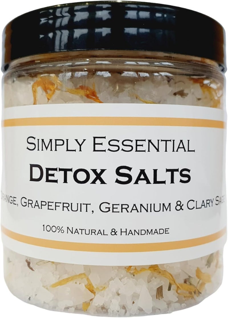 Detox Bath Salts Soak with Orange Grapefruit Geranium Clary Sage 250g