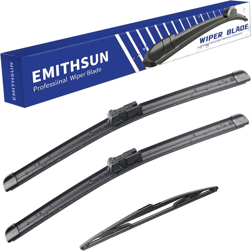 EMITHSUN Windshield Wiper Blades Replacement Set for Volvo XC60 (2012-2017) - 26" + 20" + 14" - Image 1