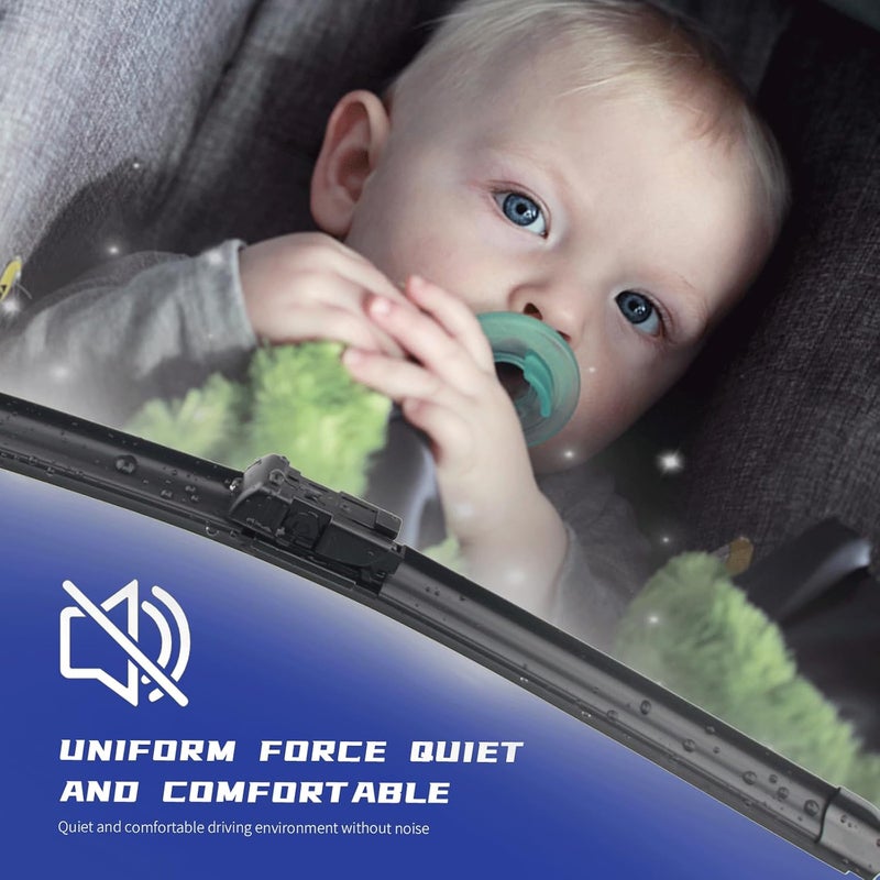 EMITHSUN Windshield Wiper Blades Replacement Set for Volvo XC60 (2012-2017) - 26" + 20" + 14" - Image 3