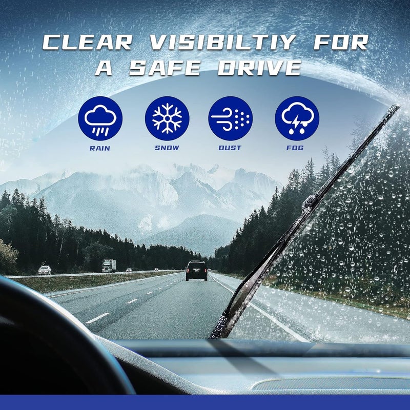 EMITHSUN Windshield Wiper Blades Replacement Set for Volvo XC60 (2012-2017) - 26" + 20" + 14" - Image 5
