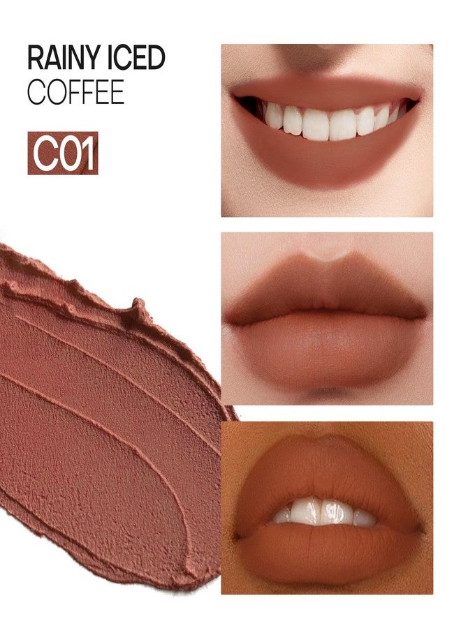 Mistine Thai Latte Sheer Creamy Lipstick - Velvet Matte Finish, Non-Sticky, Rainy Iced Coffee 3.5g - Image 3