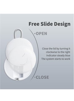 Excefore Portable Toothbrush Holder with UVC Cleaning Light, Rechargeable Travel Toothbrush Box Case for Household and Travelling(White)  - Image 5
