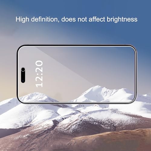 Ailun 3 Pack Privacy Screen Protector for iPhone 16 Pro [6.3 inch], Anti Spy Private Tempered Glass Anti-Scratch Case Friendly - Image 3