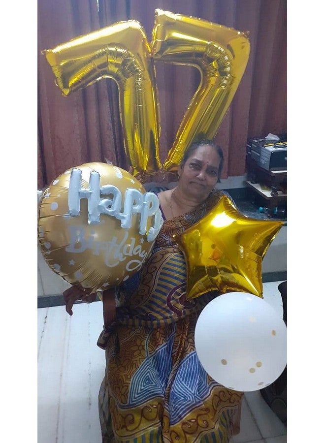 Atpata Funky 3D Happy Birthday Foil Balloons Bouquet (Gold) (Foil-3DHBD) - Image 3