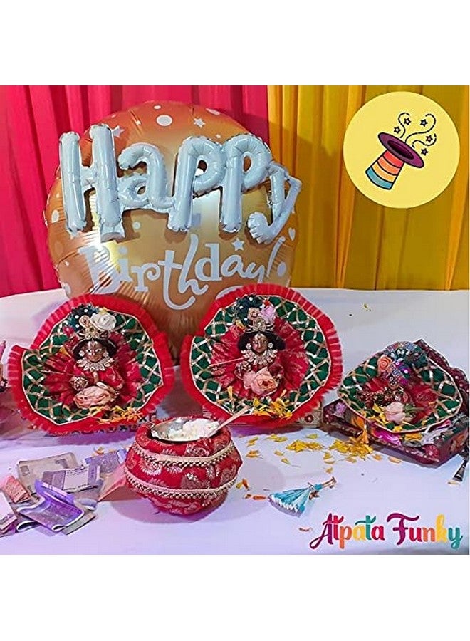Atpata Funky 3D Happy Birthday Foil Balloons Bouquet (Gold) (Foil-3DHBD) - Image 2