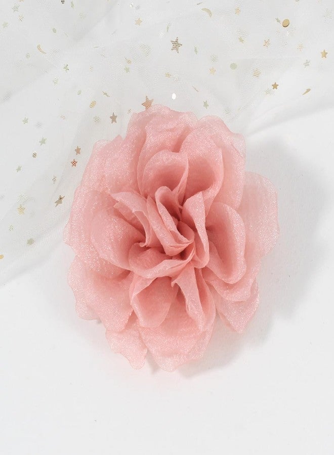 Merdia Rose Flower Brooches and Clips for Women | Salmon Hair Clips & Pins, 4.3 Inches - Image 2