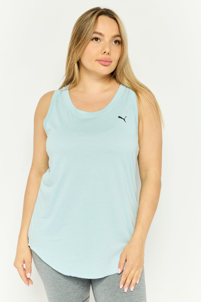 PUMA Women Sportswear Fit Sleeves Training Top, Light Blue  - Image 1