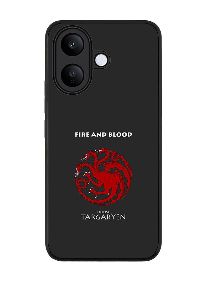 For vivo V60 Lite 5G / V60 Lite 4G Case,Slim fit Camera Protection, Shockproof Thin Phone cover  - GOT House Targaryen