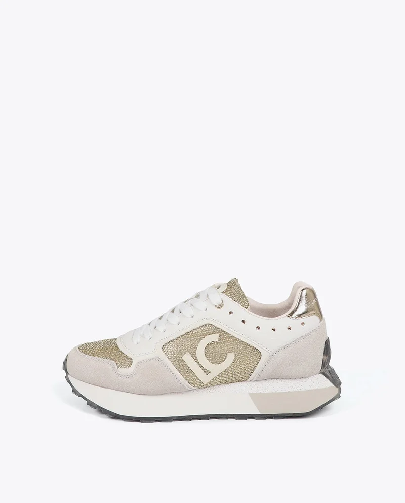 Lola Casademunt Sneaker with Custom Sole and Animal Print and Leather Details