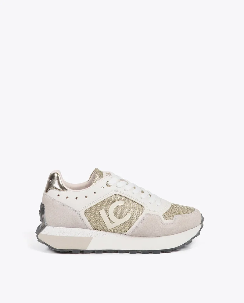 Lola Casademunt Sneaker with Custom Sole and Animal Print and Leather Details