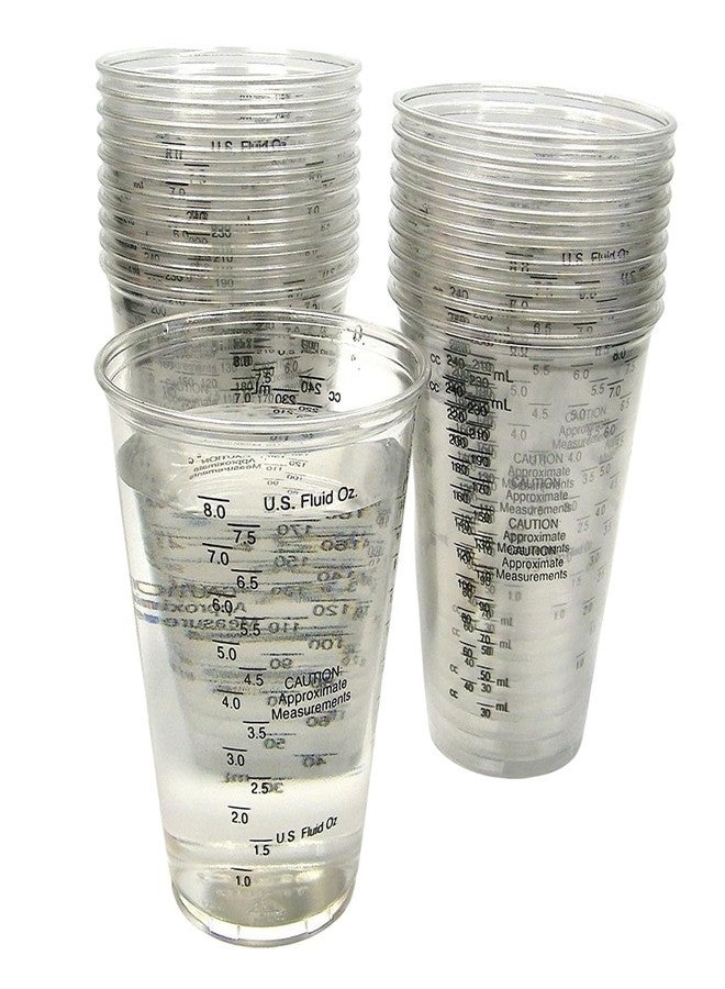 كومفرت أكسيس أكواب قياس بلاستيكية شفافة للغاية للاستخدام مرة واحدة، سعة 8 أونصة/240 مل (عبوة من 50 كوبًا) - Image 2