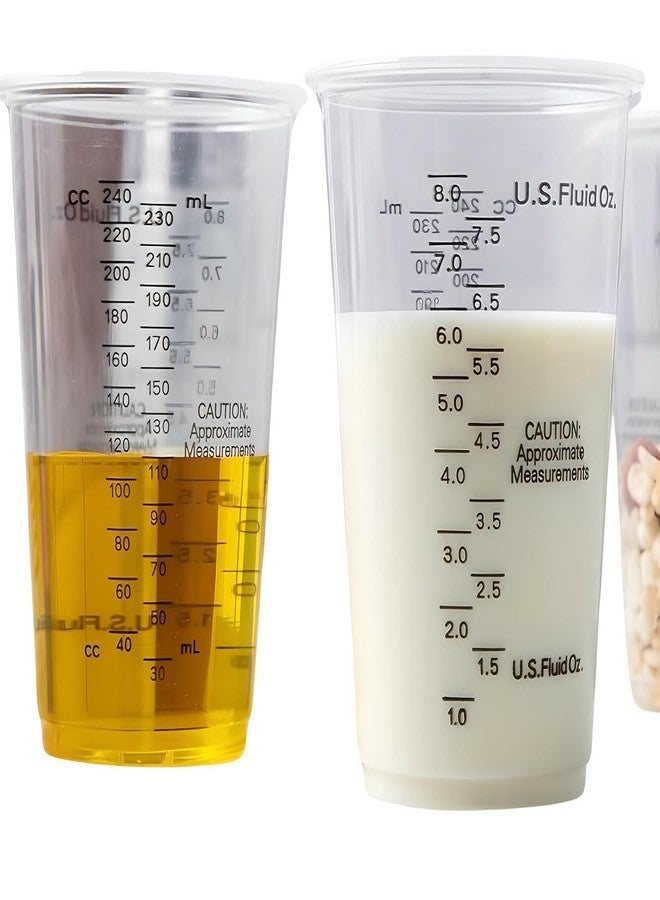 كومفرت أكسيس أكواب قياس بلاستيكية شفافة للغاية للاستخدام مرة واحدة، سعة 8 أونصة/240 مل (عبوة من 50 كوبًا) - Image 3
