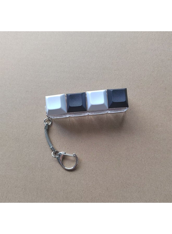Press Transparent Candy Color 2 Holes 3 Holes 4 Holes Can Be Freely Matched With High Special Black Black Tea Green Axis Keyboard Shaft Experience Device-Color:4-hole Transparent No. 15 Green Axis Without Light  - Image 1
