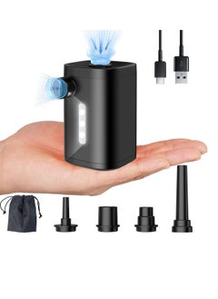 AirYoung مضخة هواء محمولة للنفخ 4000 مللي أمبير في الساعة مضخة مرتبة هوائية صغيرة LED ضوء USB قابلة لإعادة الشحن للسفر مضخة هواء كهربائية لمنصات التخييم وعوامات السباحة وحلقات السباحة وأكياس مكنسة للسفر  - Image 1