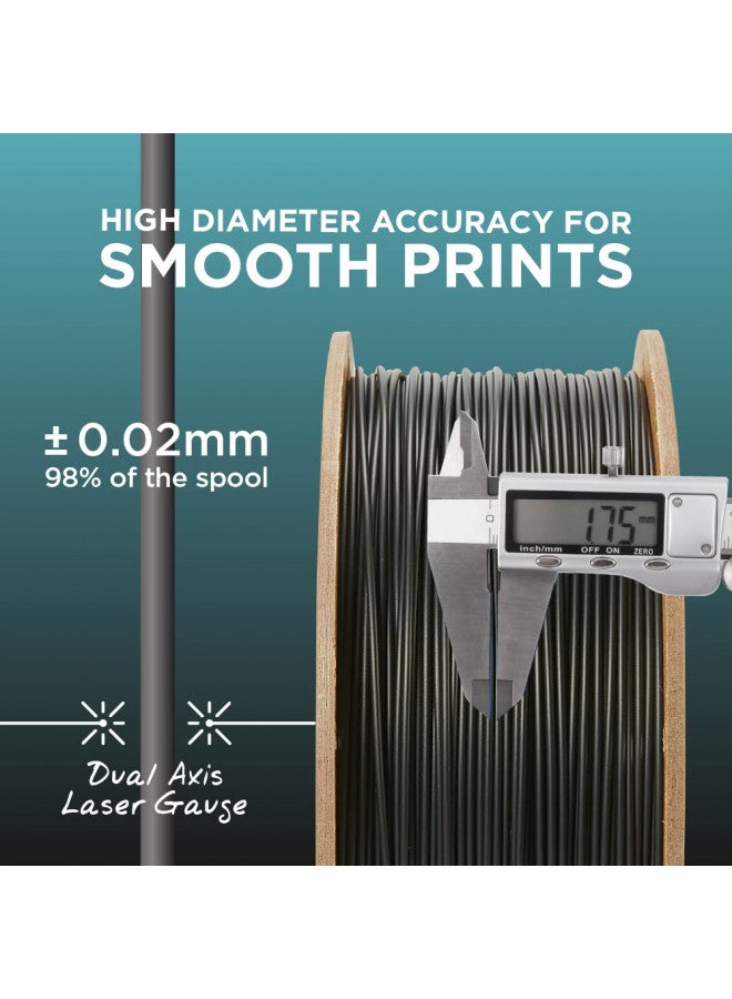 polymaker خيوط بوليمكر 5 كجم PLA 1.75 مم، خيوط PLA للطباعة ثلاثية الأبعاد 1.75 - خيوط بوليلايت 1.75 PLA سوداء 5 كجم، خيوط PLA للطباعة ثلاثية الأبعاد بتكلفة فعالة لفات كبيرة للمشاريع الكبيرة (2.0) - Image 4