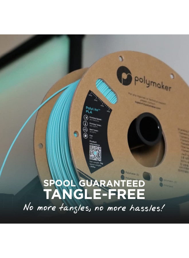 polymaker خيوط بوليمكر 5 كجم PLA 1.75 مم، خيوط PLA للطباعة ثلاثية الأبعاد 1.75 - خيوط بوليلايت 1.75 PLA سوداء 5 كجم، خيوط PLA للطباعة ثلاثية الأبعاد بتكلفة فعالة لفات كبيرة للمشاريع الكبيرة (2.0) - Image 1
