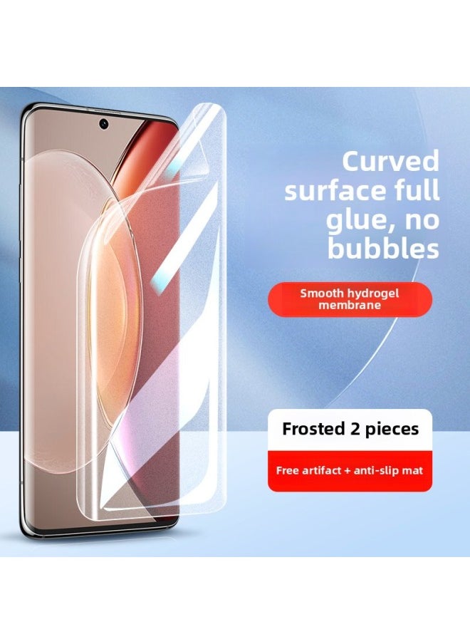 Generic - Applicable To Vivox90 Mobile Phone Film X100/x80pro S15/17/16/18 Tempered X200pro Curved Screen-Colour:Imported Hydrogel [game Scrub*full Glue Unlock In Seconds] 2 Pieces*free Artifact-Size:vivo X90 Pro - Image 1