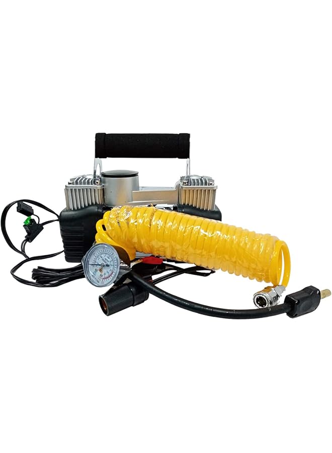 سفاري ضاغط هواء محمول عالي التحمل بقوة 12 فولت، أسطوانة مزدوجة، منفاخ إطارات السيارة - Image 4