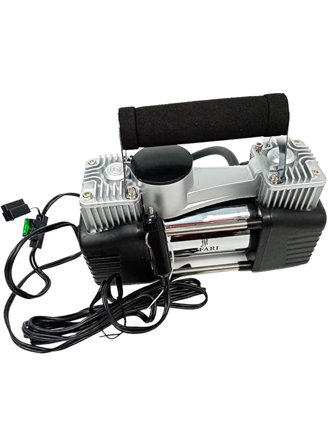سفاري ضاغط هواء محمول عالي التحمل بقوة 12 فولت، أسطوانة مزدوجة، منفاخ إطارات السيارة - Image 5