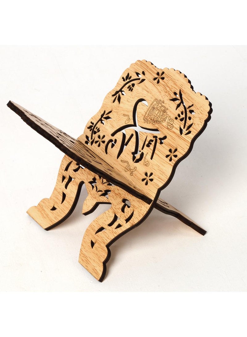 Wooden Quran Holder Log Color  - Image 1