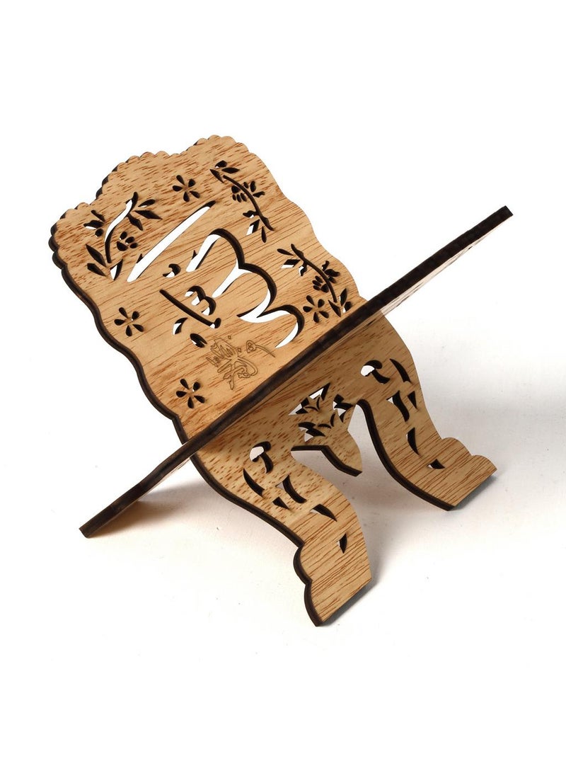 Wooden Quran Holder Log Color  - Image 2
