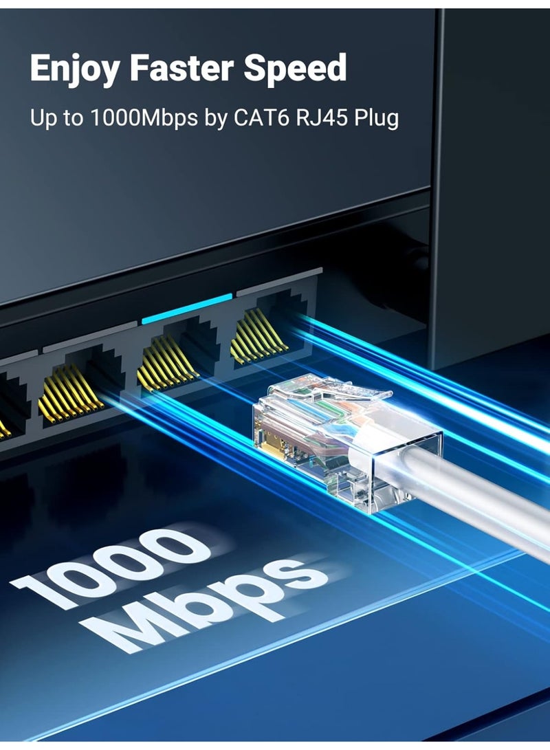 ابلس موصلات شبكة AB-130R من نوع CAT5e RJ45 UTP، مقابس كابلات إيثرنت مطلية بالذهب، موصلات RJ45 شفافة لتركيب كابلات الشبكة المحلية (LAN) وأجهزة التوجيه (الراوتر) والمحولات (السويتش) وكابلات التوصيل (Patch Cables) ومشاريع الشبكات - عبوة من 500 قطعة. - Image 5