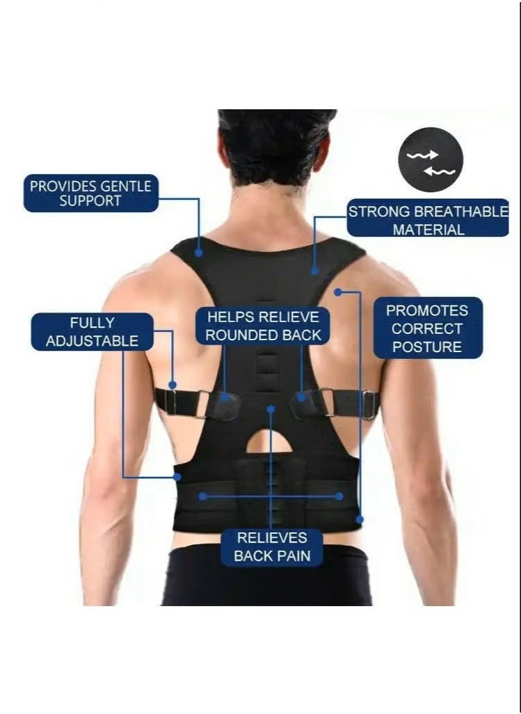 The Back Belt For Posture Correction And Shoulder Straightening Is Made Of Strong, Breathable Material That Is Comfortable To Wear - Image 5
