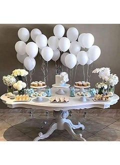 يوكو تايم بالونات لاتكس 100 بالونة بيضاء مقاس 30.48 سم  - Image 4