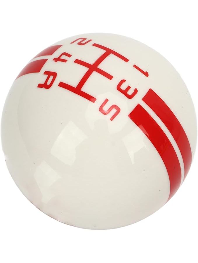 5 Speed Gear Shift Knob Resin Material Ergonomic Design For Mustang 1967 2018 White Red Quickly Identify Gear And Shift Smoothly With 3 Adapters - Image 1
