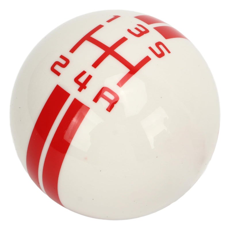 5 Speed Gear Shift Knob Resin Material Ergonomic Design For Mustang 1967 2018 White Red Quickly Identify Gear And Shift Smoothly With 3 Adapters - Image 5