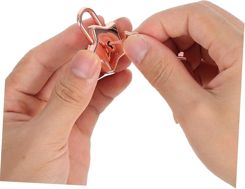 Tehaux Star Shape Mini Padlock For Notebook Diary DIY Decor Suitcase Locker - Image 5