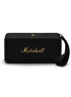 Marshall Middleton Portable Bluetooth Speaker, Black and Brass