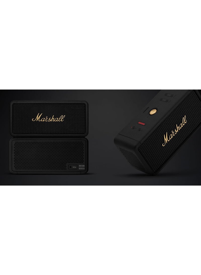 Marshall - Marshall Middleton Portable Bluetooth Speaker, Black and Brass - Image 1