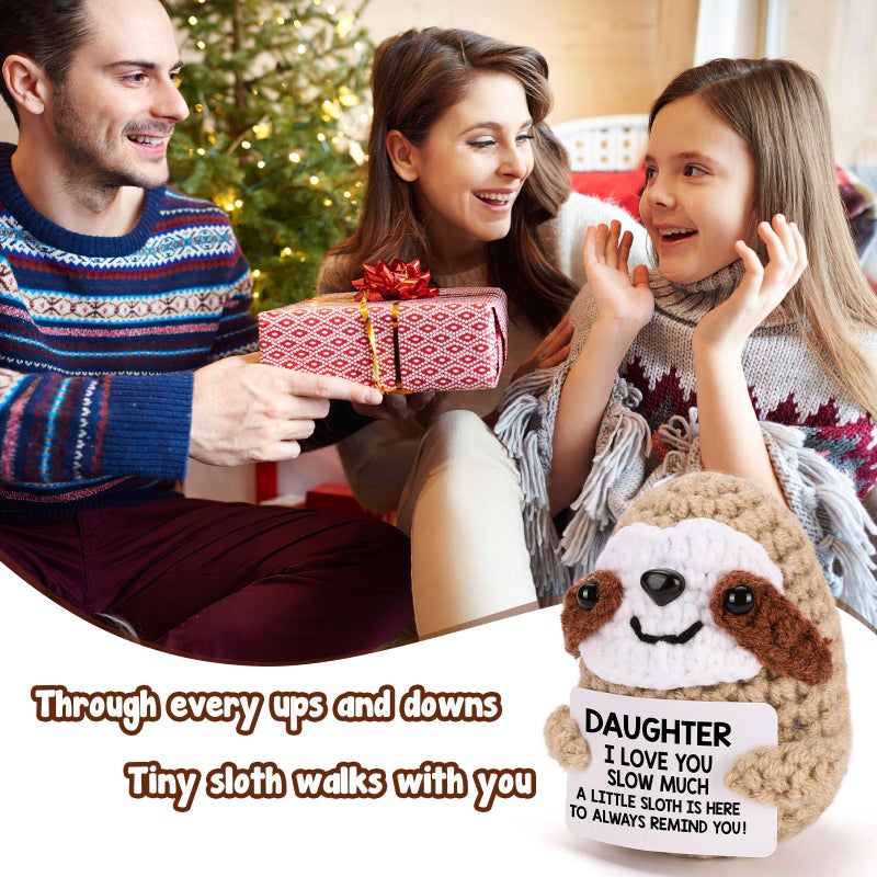Mbl Birthday Gifts For Daughter From Mom - To My Daughters Day  Funny Cute Crochet Sloth For Thanksgiving Friendsgiving Christmas Stocking Stuffers Xmas Graduation Back To School Gifts From Mother Dad - Image 4