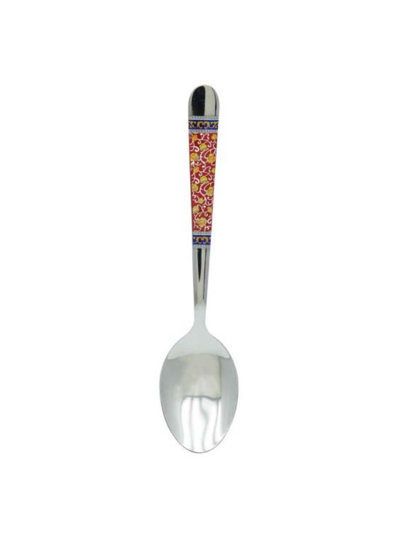 Top Pick Decor Steel Dessert Spoon Red (Set Of 6) 