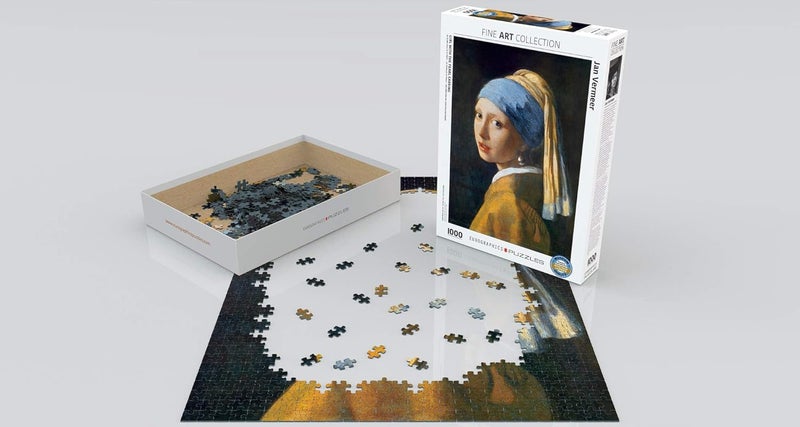 eurographics EuroGraphics Girl with A Pearl Earring by Vermeer 1000 Piece Puzzle 60005158  Black  - Image 3