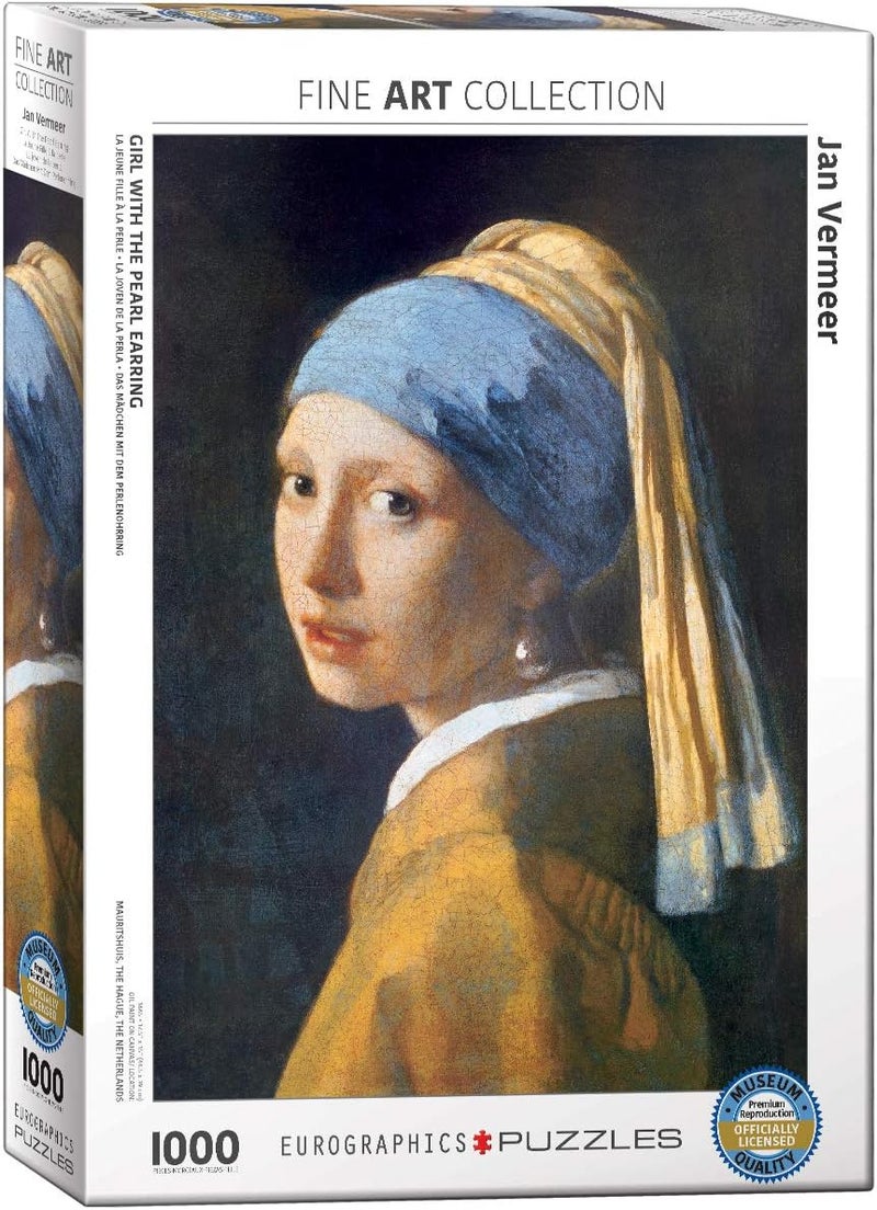 eurographics EuroGraphics Girl with A Pearl Earring by Vermeer 1000 Piece Puzzle 60005158  Black  - Image 1