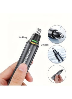 MAANGE Nose Hair Trimmer, 5-in-1 Shaving Machine, Rechargeable Hair Cutting Machine with LCD Display (Gray)  - Image 5