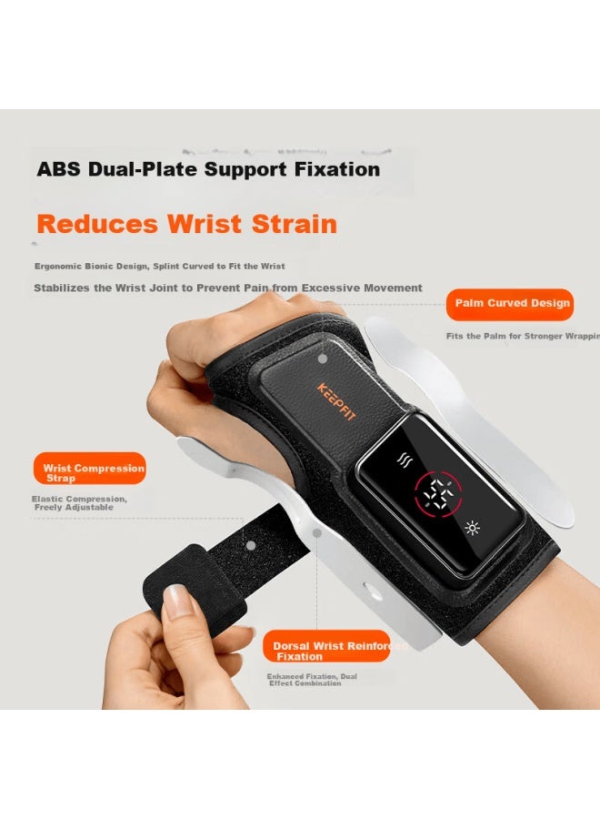 Kepufei Tendonitis Wrist Brace Hand Injury Strain Finger Massager Heating Joint Therapy Pain Relief Device