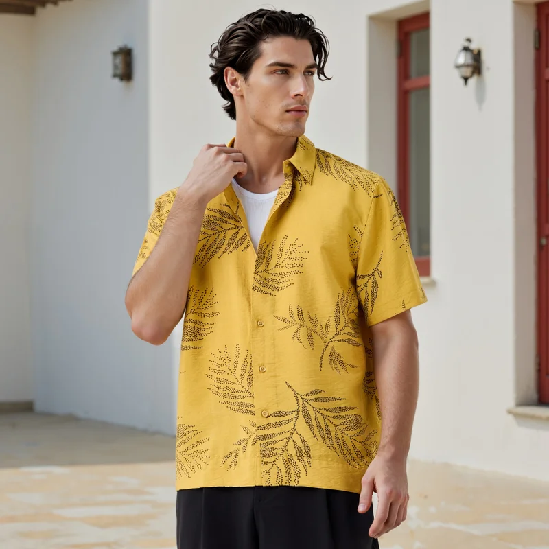 Iconic All-Over Leaf Print Shirt