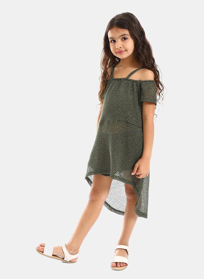 Kady Girls Off Shoulders Slip On Dress, olive, 10 EU- Regular - Image 2