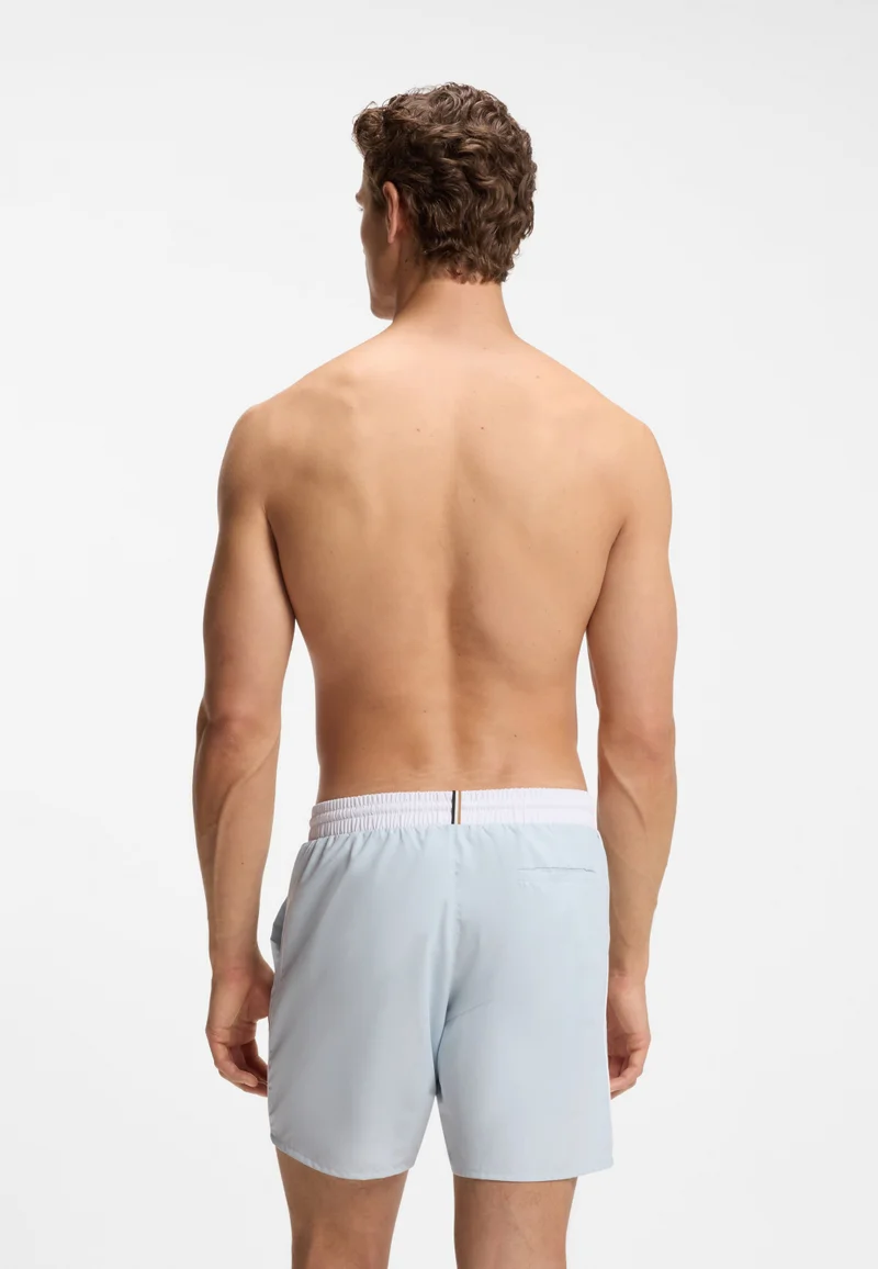 BOSS Swim shorts with contrast logo and piping