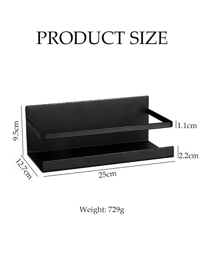 DUNISO 2pcs Magnetic Spice Rack Wall Mounted Kitchen Spice Hanging Storage Shelves with Hooks Seasoning Organizer Storage Stand Spice Racks Multi-Purpose Suitable for Kitchens,Restaurants and Bars 40cm - Image 4