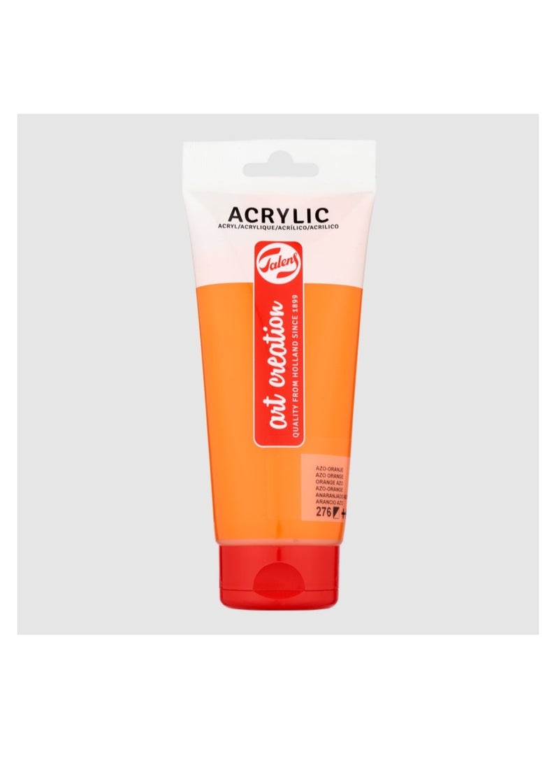 تالينز Talens Art Creation Acrylic Colour Tube 200 ml - AZO Orange - No:276 - Image 1
