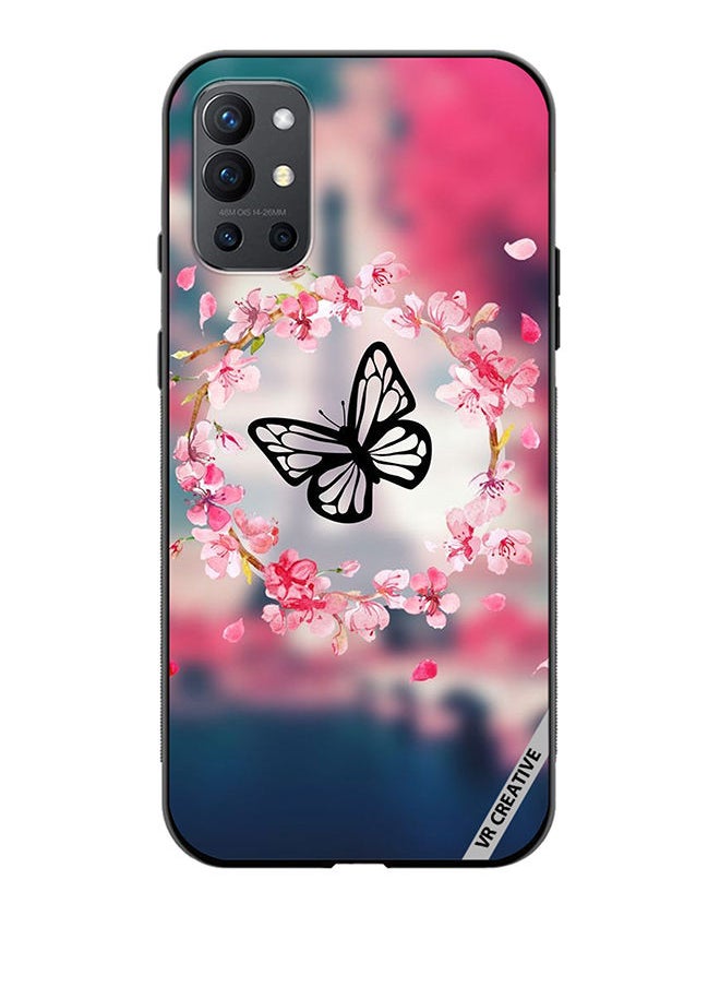 VR CREATIVE - Protective Case Cover For OnePlus 9R Butterfly in Flower Ring Design Multicolour - Image 1
