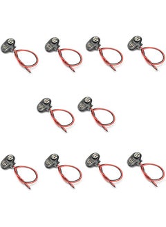 The Bros 9V Battery Connector Clip with Lead Cord and Wires Holder – Secure Power Transfer for Electronics for a wide range of electronic projects, experiments, and DIY applications (10 PCS)  - Image 1